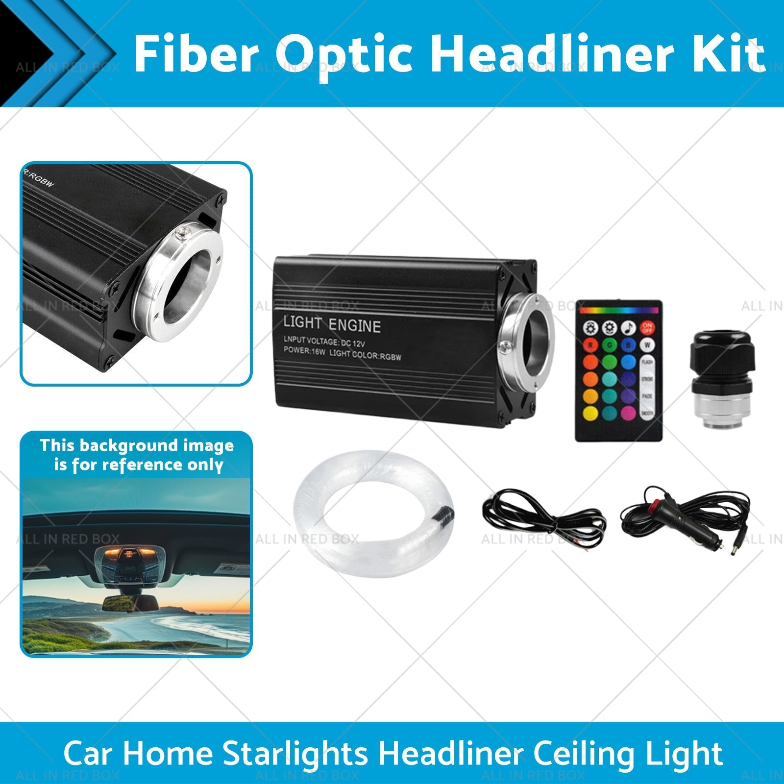 500PCS LED Fiber Optic Kit Car Home Starlights Headliner Ceiling Light w or Remote - Frazy's Auto Parts