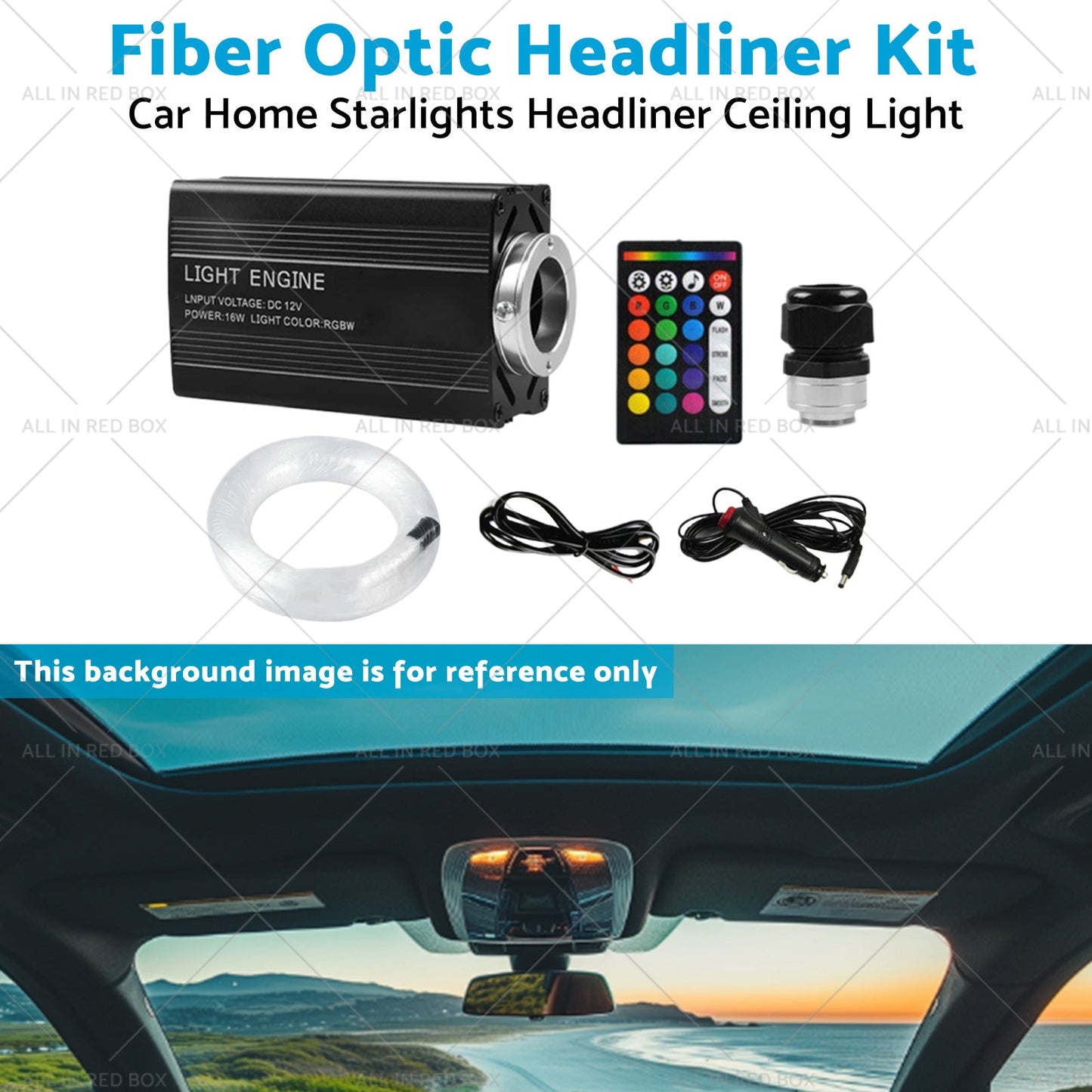 500PCS LED Fiber Optic Kit Car Home Starlights Headliner Ceiling Light w or Remote - Frazy's Auto Parts