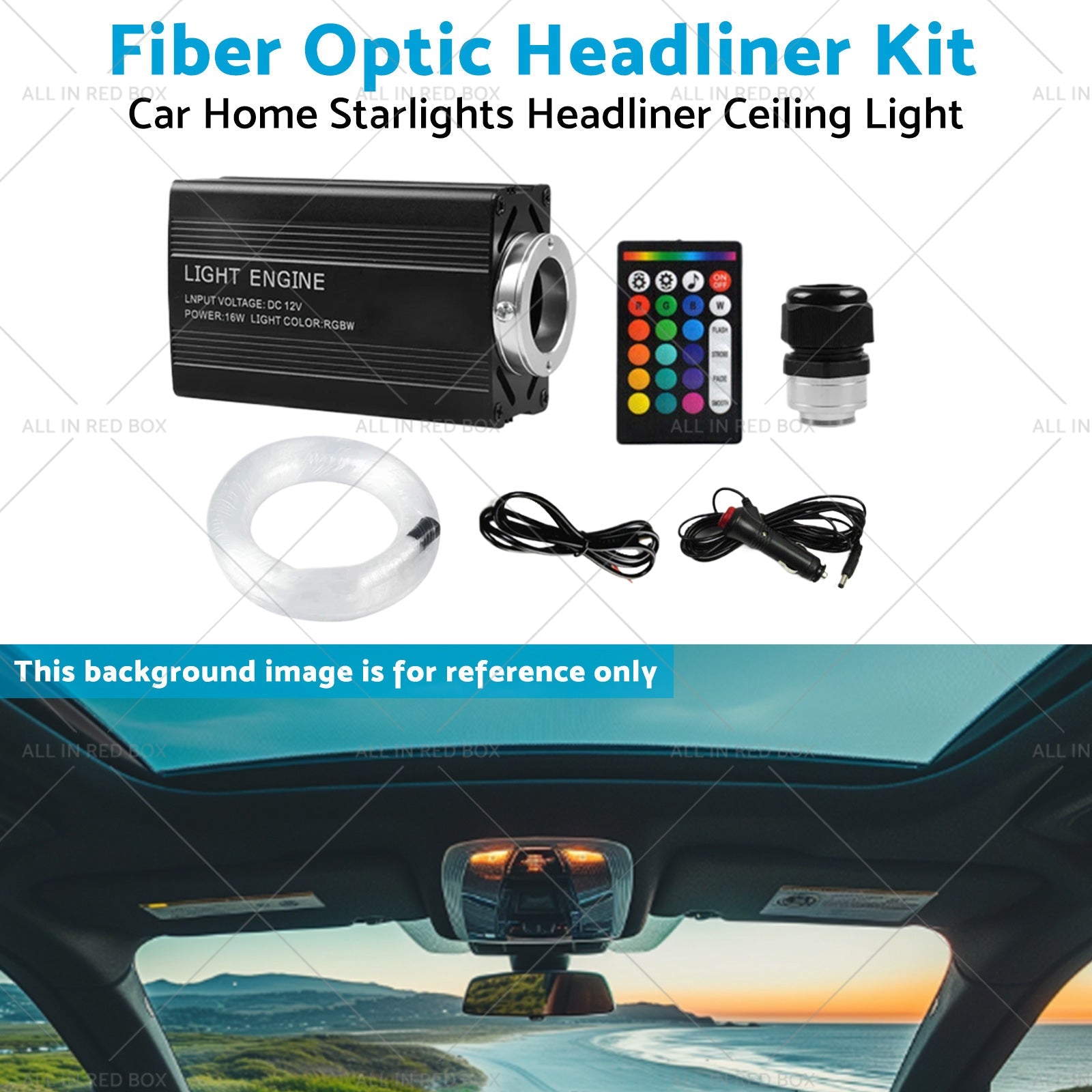 500PCS LED Fiber Optic Kit Car Home Starlights Headliner Ceiling Light w or Remote - Frazy's Auto Parts