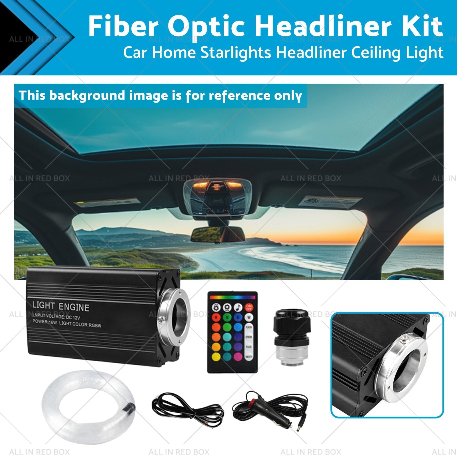 500PCS LED Fiber Optic Kit Car Home Starlights Headliner Ceiling Light w or Remote - Frazy's Auto Parts