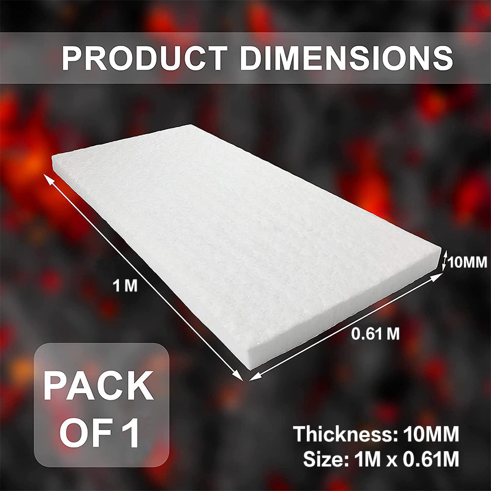 Ceramic Fiber Blanket High-Temperature Thermal Fireproof Insulation Mat 0.61m x 1m-3