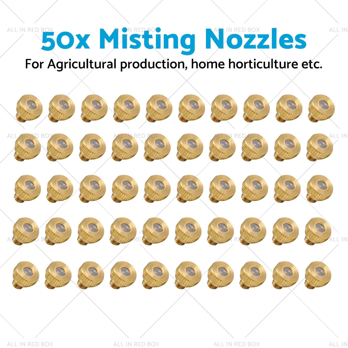 50x Brass Misting Nozzles 0.024 inch Suitable For Cooling System Water Mister Sprinkle - Frazy's Auto Parts