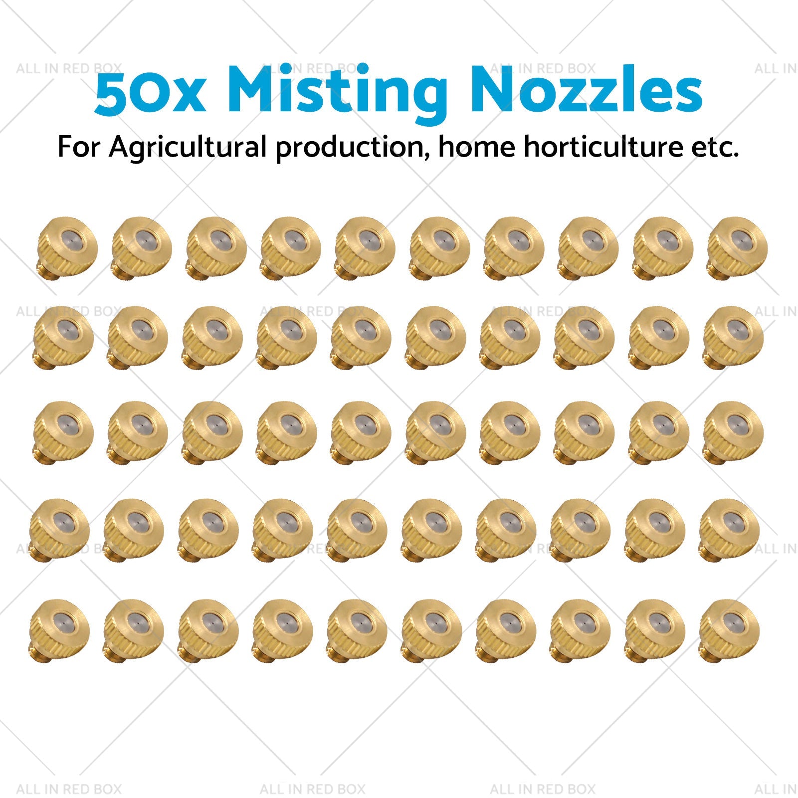 50x Brass Misting Nozzles 0.024 inch Suitable For Cooling System Water Mister Sprinkle - Frazy's Auto Parts