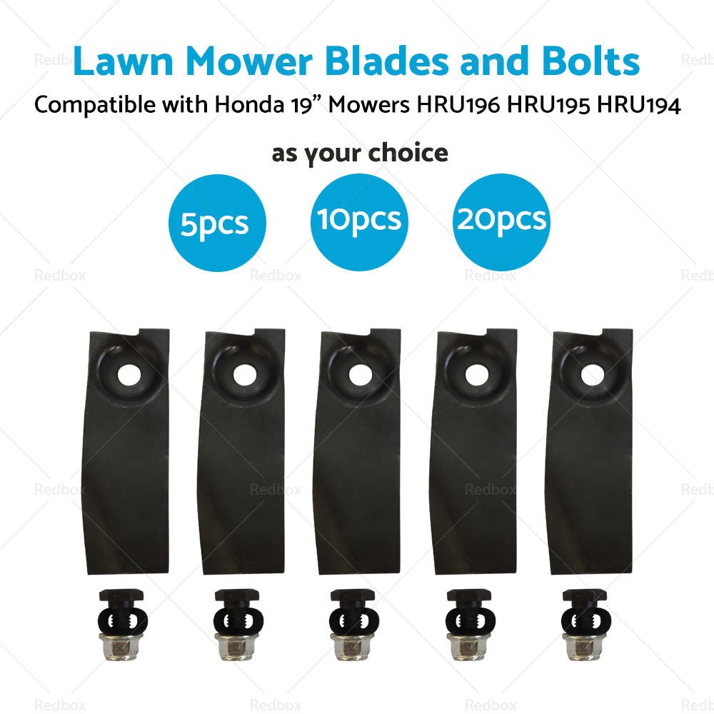 5/10/20x Lawn Mower Blades and Bolts For Honda19 Mowers HRU196 HRU195 HRU194 - Frazy's Auto Parts