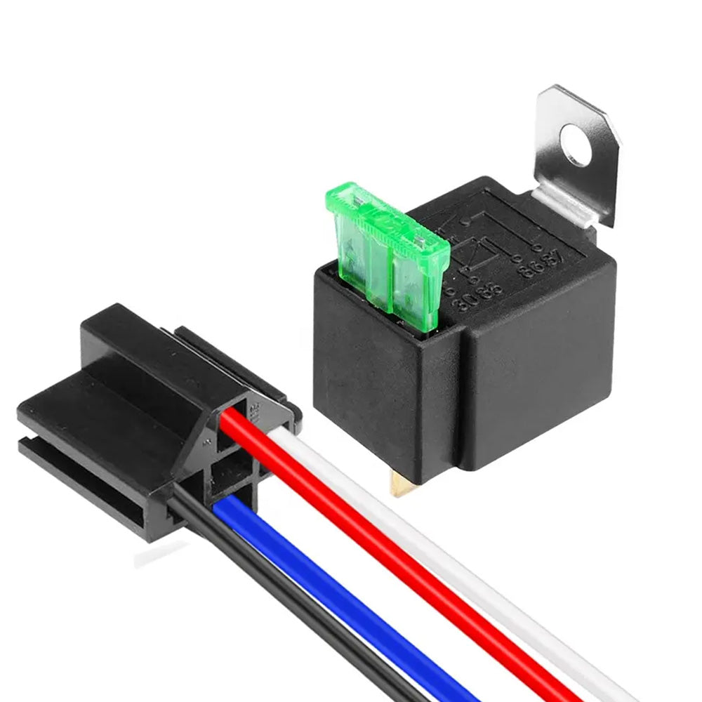 6x 12V 4-Pin Automotive Relays 30A Normally Open with Built-In 30A Fuse Suitable For Universal Vehicles-4
