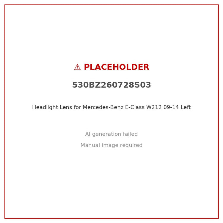 Headlight Lens Left Suitable for Mercedes-Benz E-Class W212 09-14-0