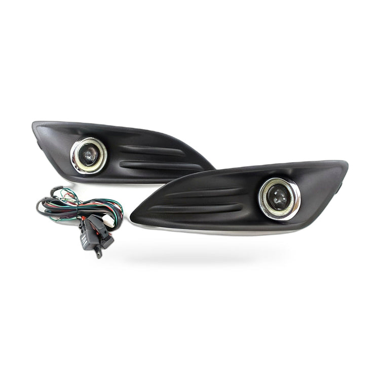 Lens Fog Light Lower Grille Fog Light Frame Suitable for Ford Fiesta 2013-2015-0