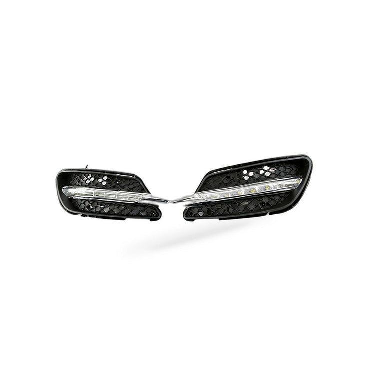 DRL Grille Lower Mesh Fog Light Frame Suitable for Mercedes W204 08-10 Sport-2