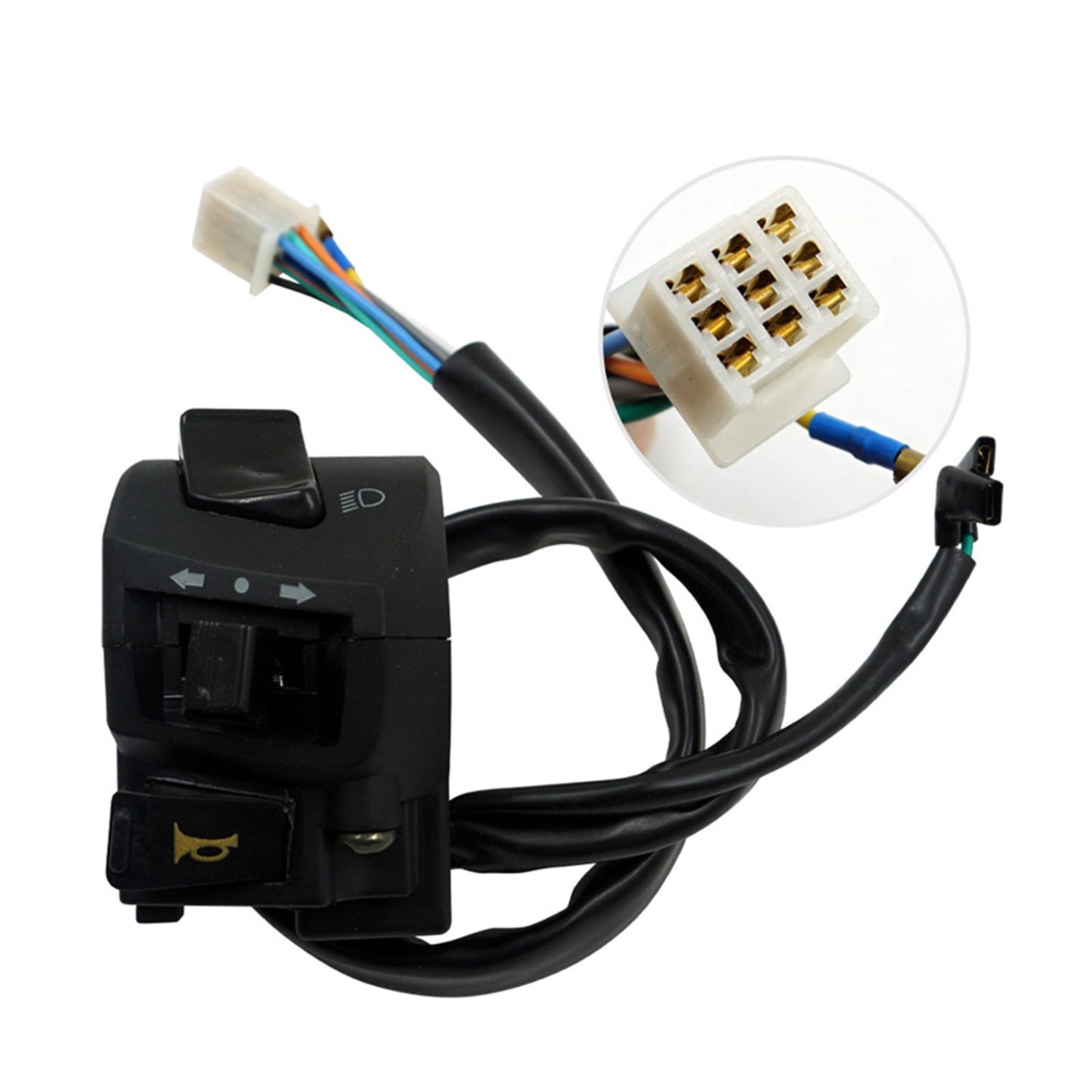 Motorcycle Handlebar Headlight Control Switch Turn On/Off Light Indicator-1