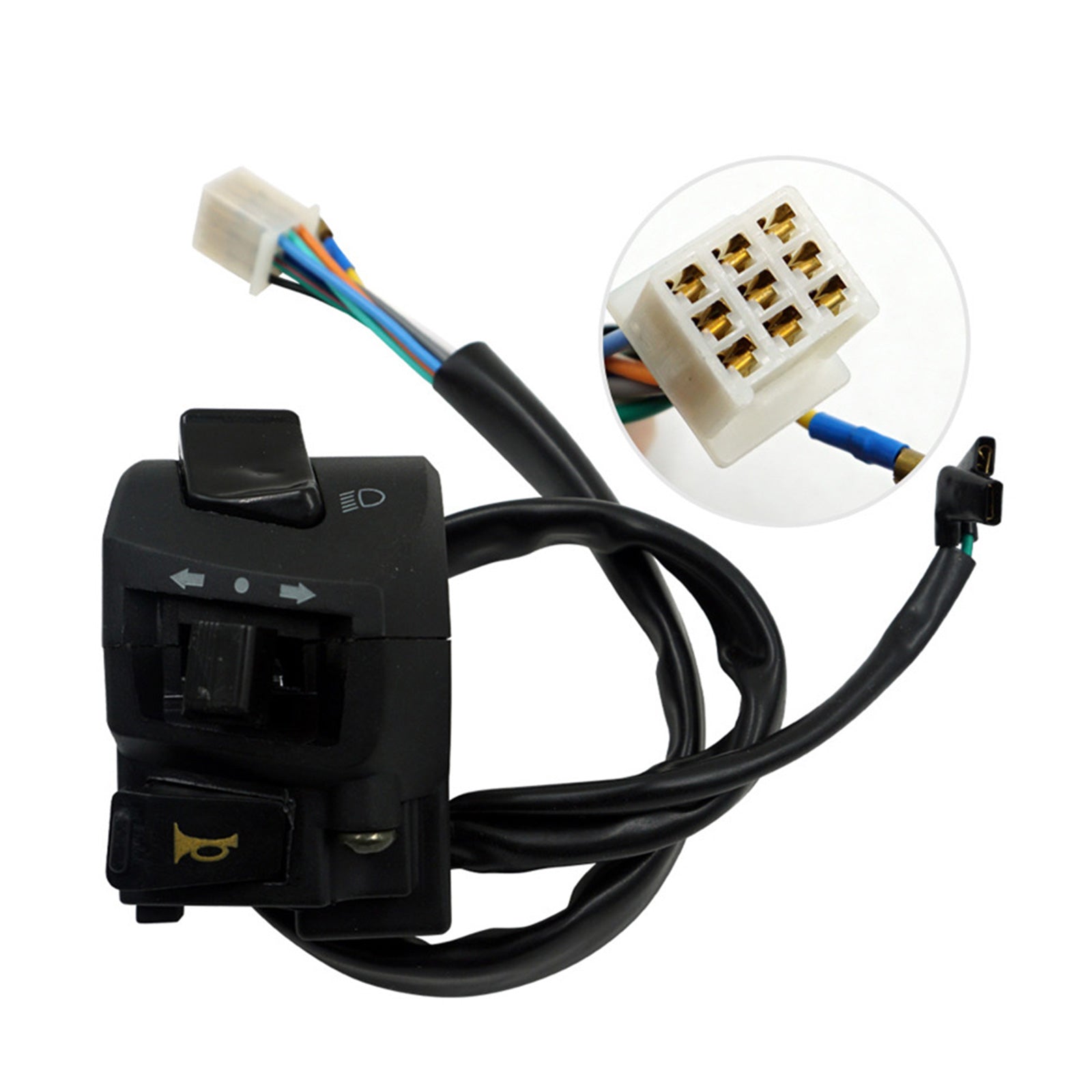 Motorcycle Handlebar Headlight Control Switch Turn On/Off Light Indicator-1