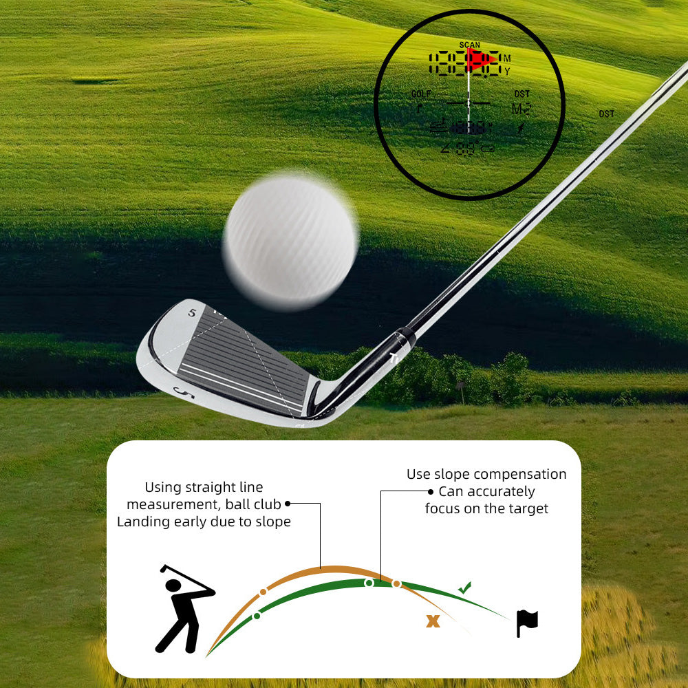 7X Laser Golf Rangefinder Slope 1200 Yards Maximum Distance USB Rechargeable-3