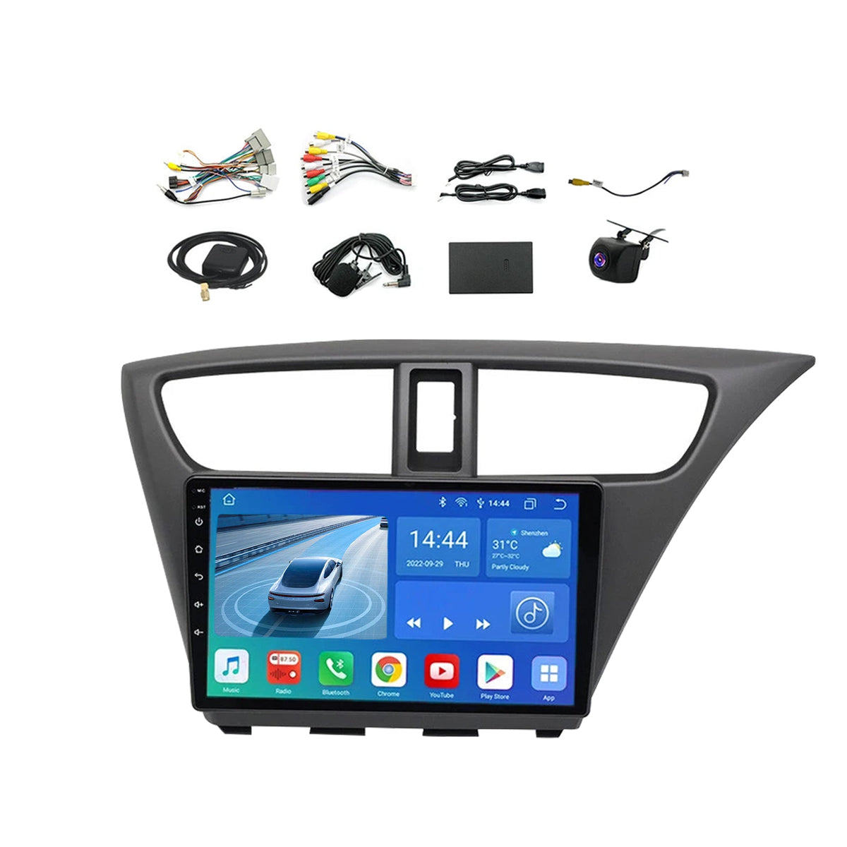 Head Unit Car Stereo Android Carplay GPS Radio Suitable for Honda Civic 12-15-1