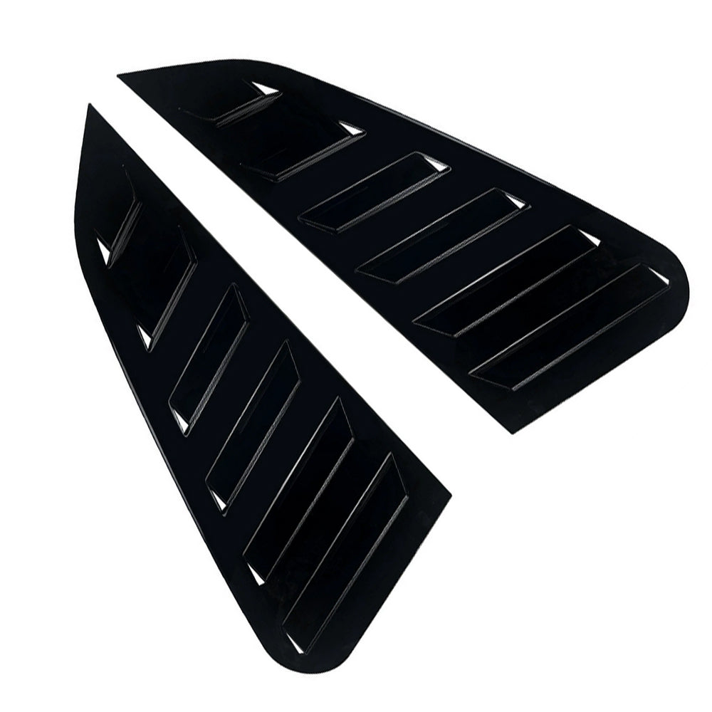 2x Gloss Black Rear Window Louvers Suitable For Subaru Impreza WRX 2011-2014-1