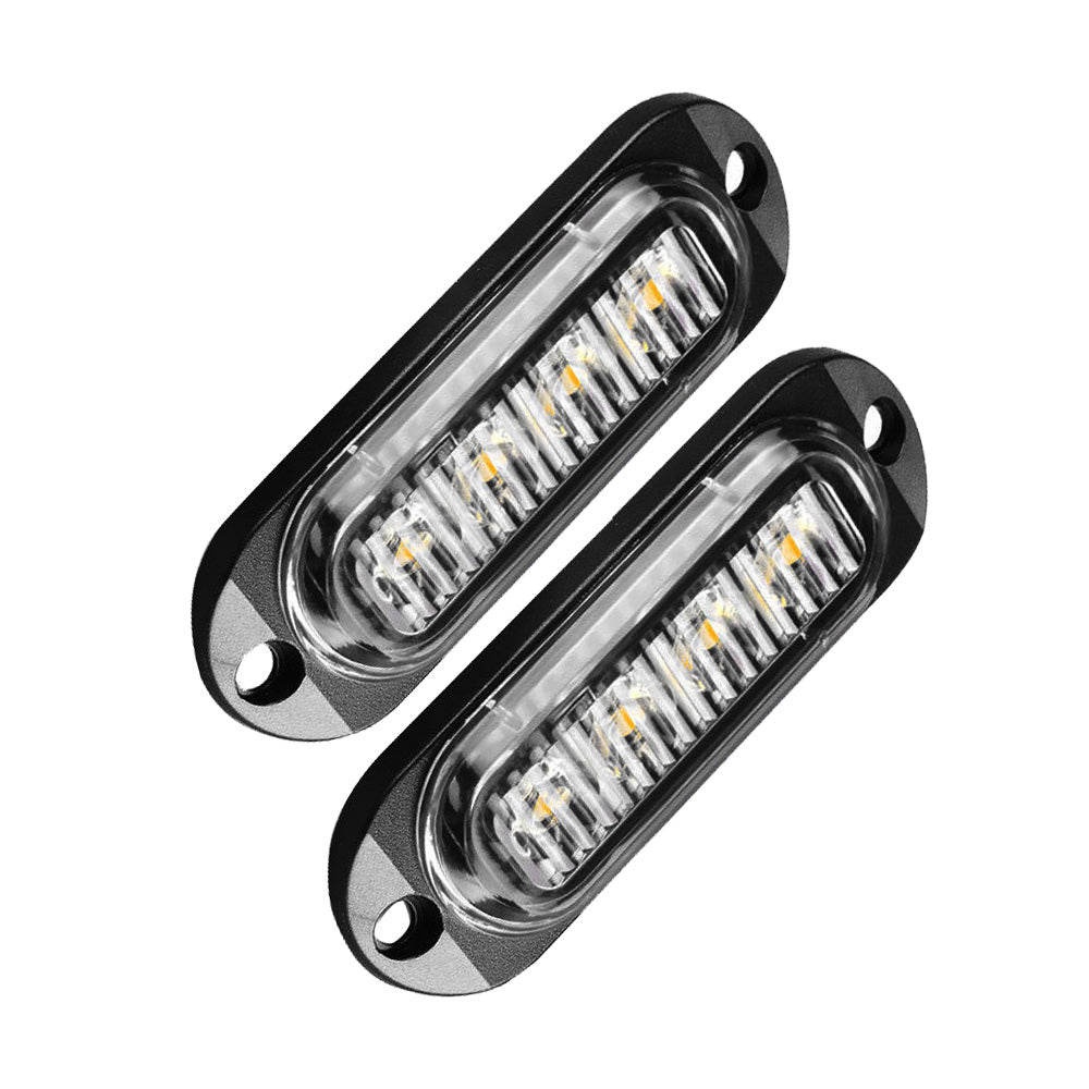 White 4LED Clearance Side Marker Light Suitable For Truck, Trailer & Caravan-2