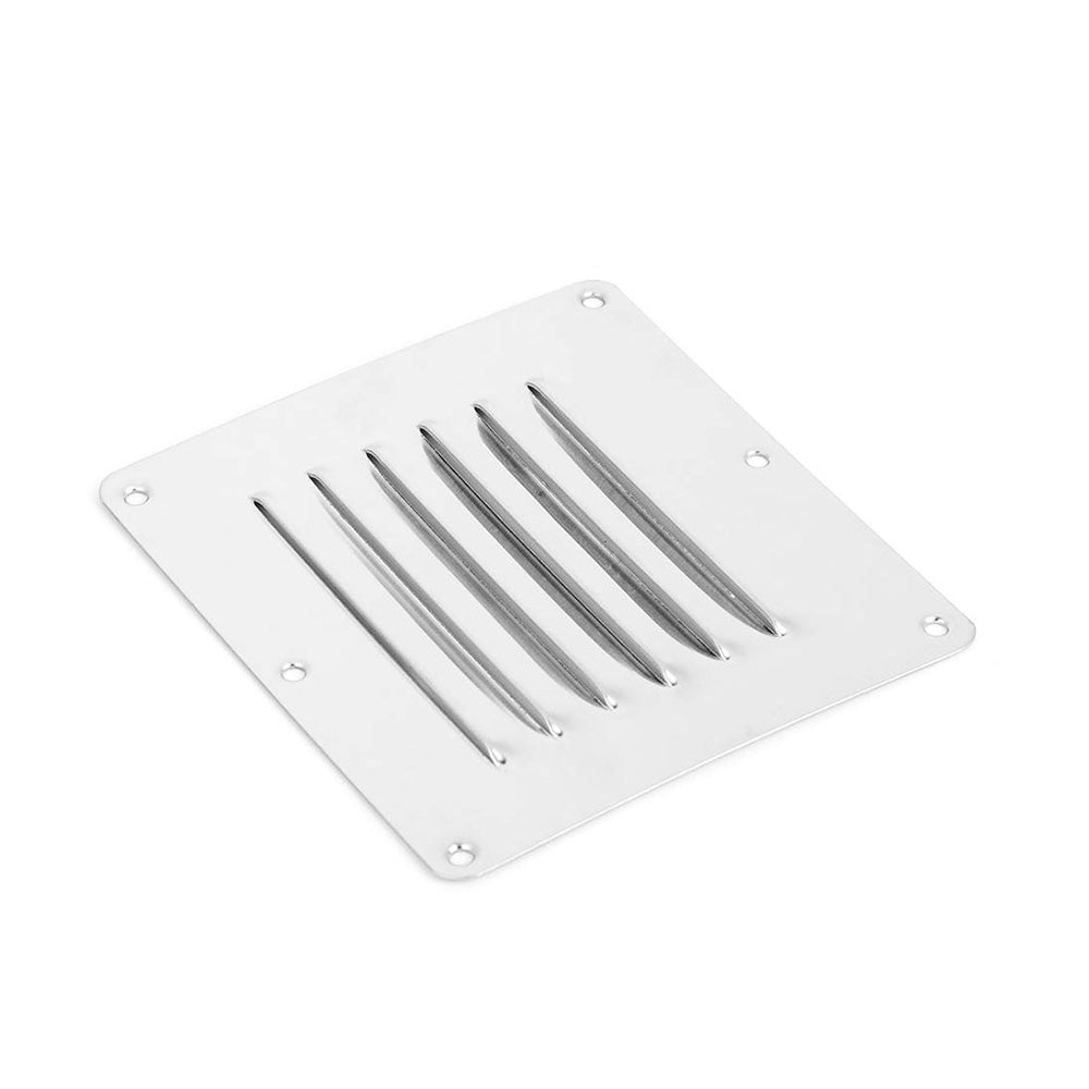 2x Stainless Steel Rectangular Air Vents Suitable For Caravan, Boat & Home Wall Installation-0