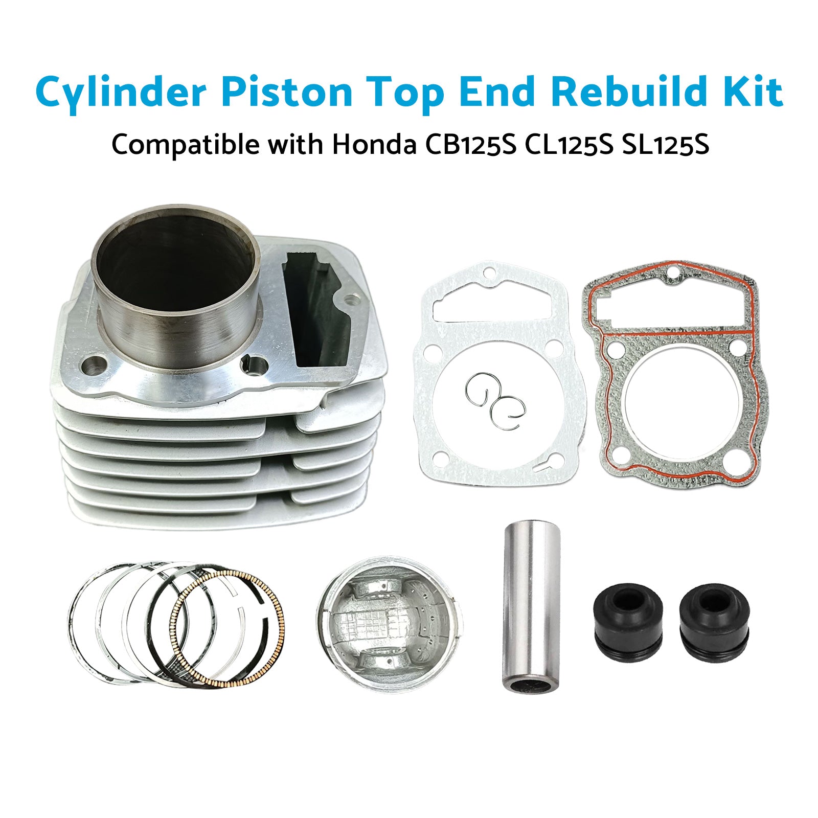 CL125S SL125S Cylinder Piston Top End Rebuild Kit Suitablefor Honda CB125S 71-85-3