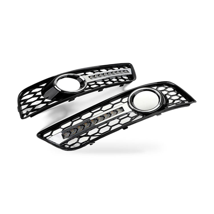 Fog Light Grille with LED DRL Suitable for Audi A3 S3 RS3 2007-2012 8P-0