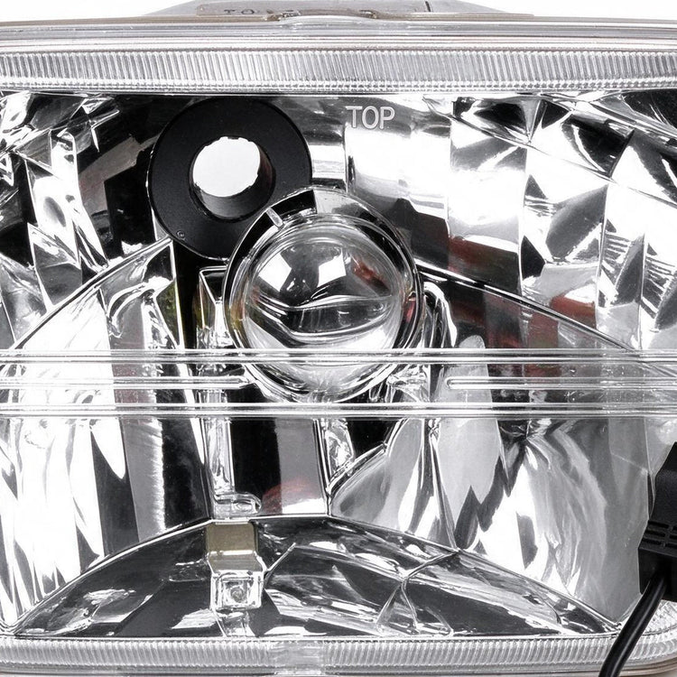 7x5 inch Square LED Headlight Assembly H4 Suitable for Jeep Wrangler Cherokee XJ-3