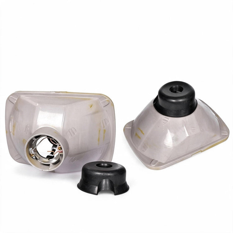 7 Inch Square Headlight Diamond Look Plastic Lens Set Suitable for Jeep Wrangler-1