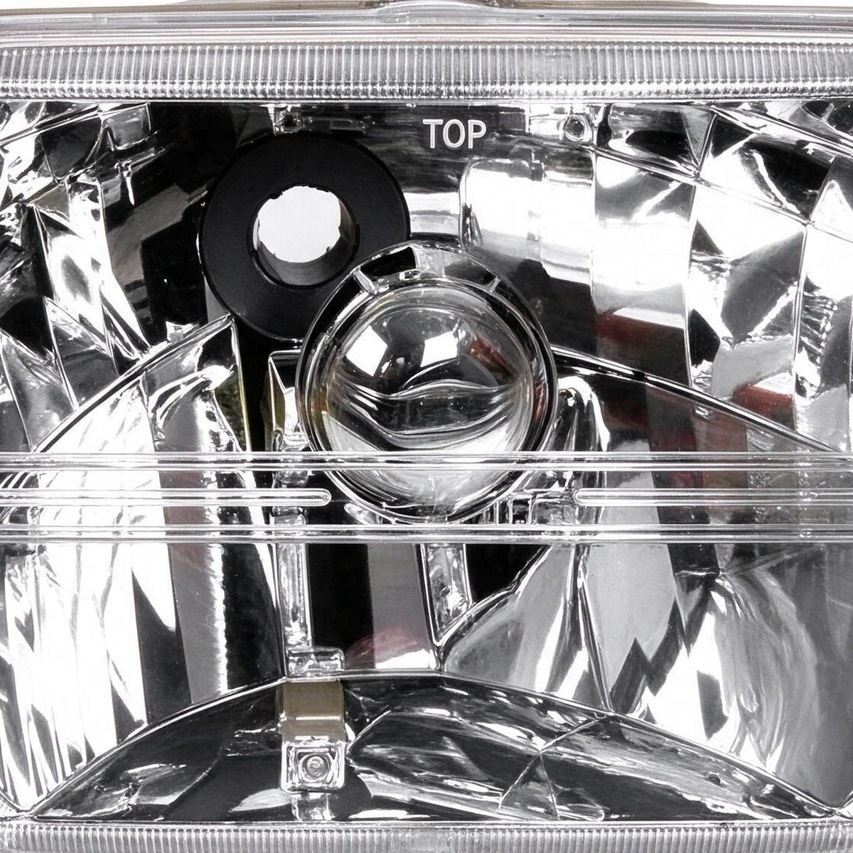 7 Inch Square Headlight Diamond Look Plastic Lens Set Suitable for Jeep Wrangler-3