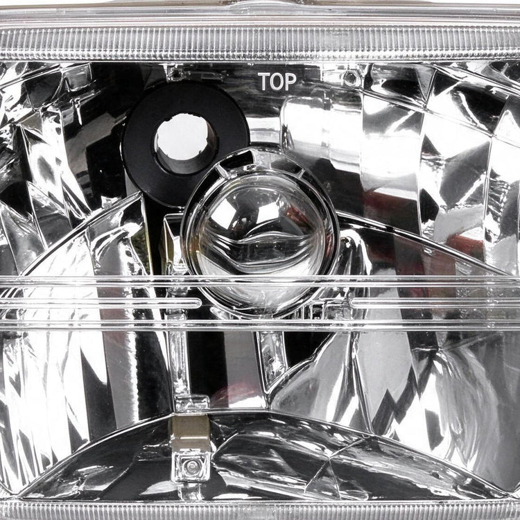 7 Inch Square Headlight Diamond Look Plastic Lens Set Suitable for Jeep Wrangler-3