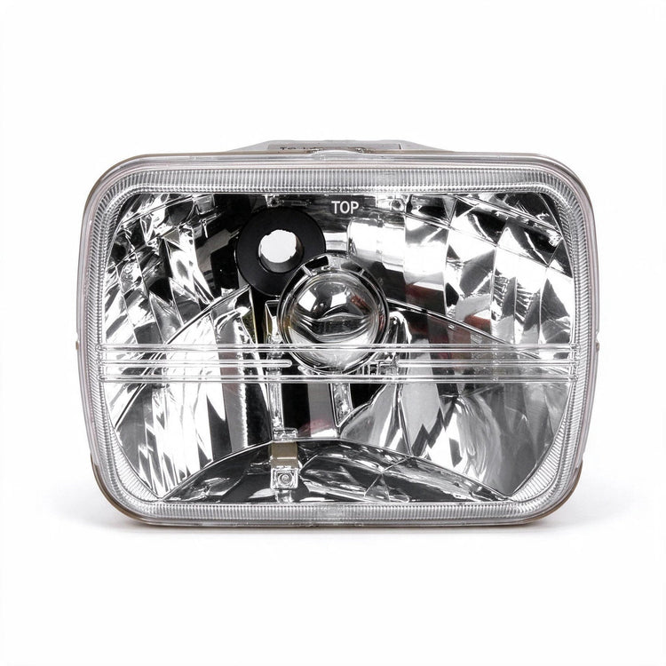 7 Inch Square Headlight Diamond Look Plastic Lens Set Suitable for Jeep Wrangler-0