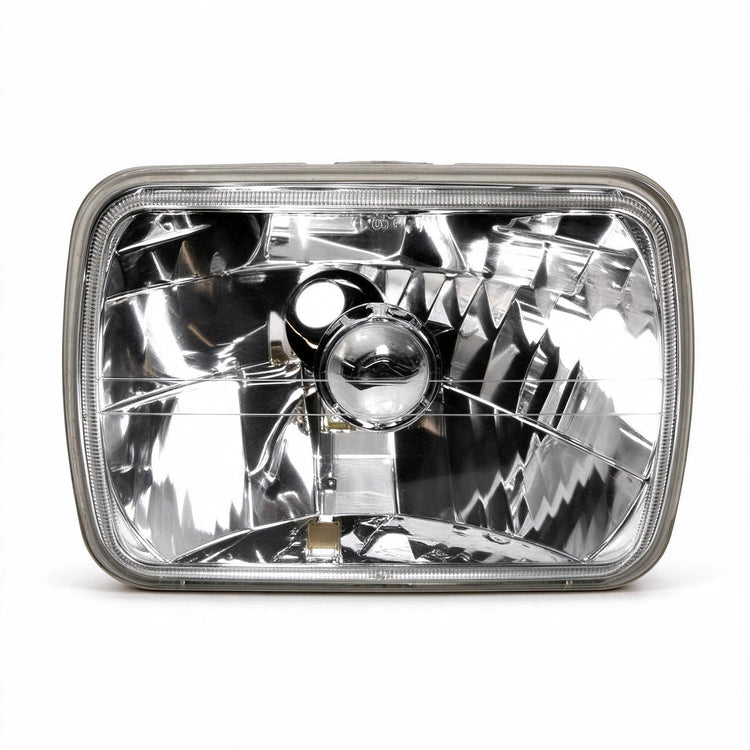 7x5 Inch Square LED Headlight Assembly Glass Lens Suitable for Jeep Wrangler CJ-0