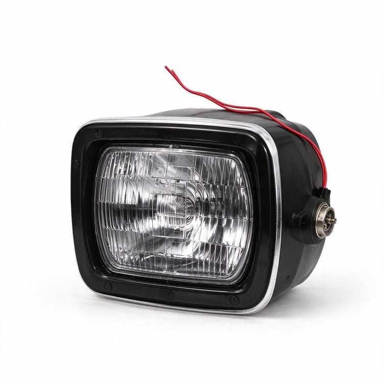 7" Square Head Lamp Set Clear Lens LED Globes Suitable for Jeep Wrangler Land-0
