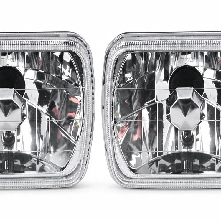 Square 7x5 Inch Head Light Clear Set LH RH Suitable for Chevrolet C10 K10 Blazer-3