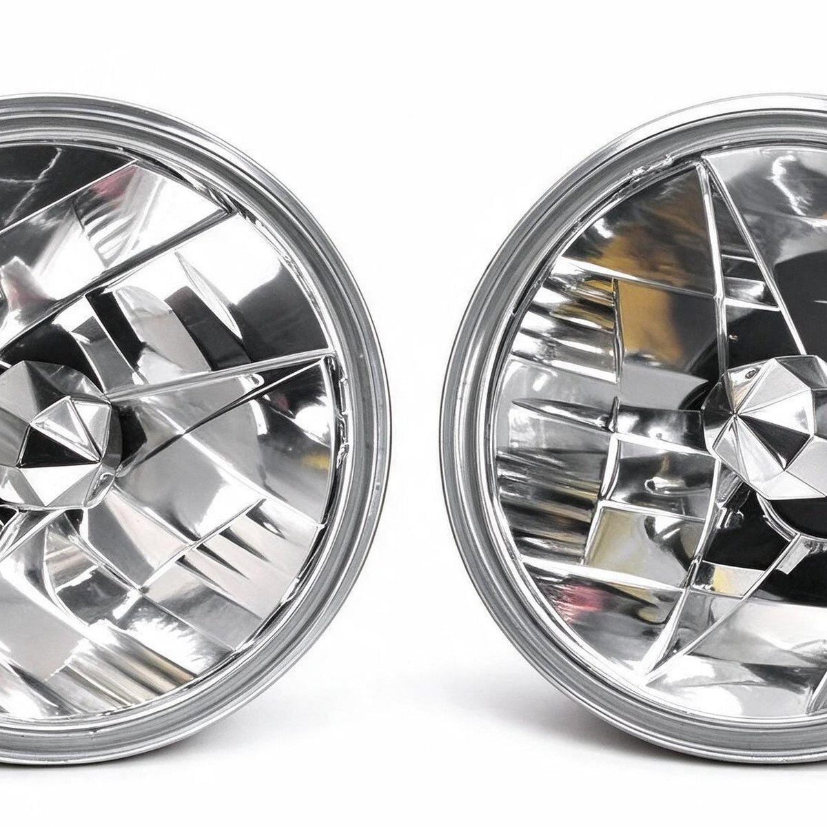 7 Inch Round Head Lamp Diamond Look Set Suitable for Jeep Wrangler CJ Hummer-3