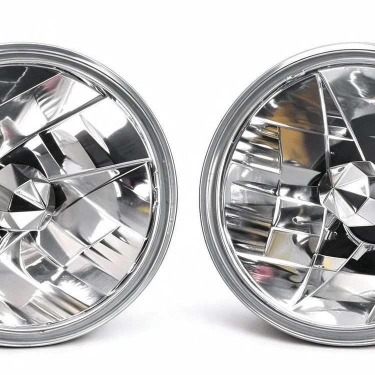 7 Inch Round Head Lamp Diamond Look Set Suitable for Jeep Wrangler CJ Hummer-3
