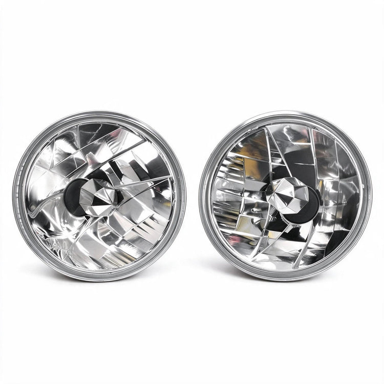 7 Inch Round Head Lamp Diamond Look Set Suitable for Jeep Wrangler CJ Hummer-0