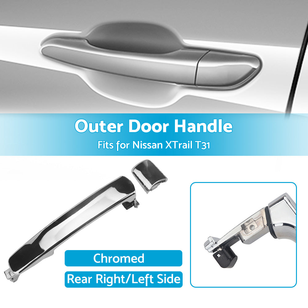 For Nissan XTrail T31 2007-2013 REAR LH Left  or  RH Right Outer Door Handle Chrome-4