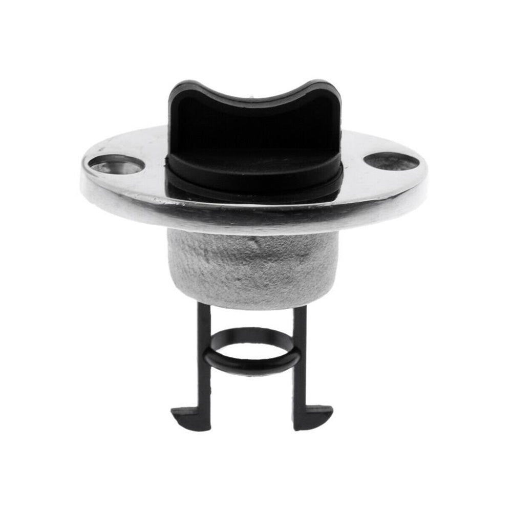 2x Boat Bungs Chrome Base With Plastic Coarse Thread Bung Suitable For Transom Installation-2