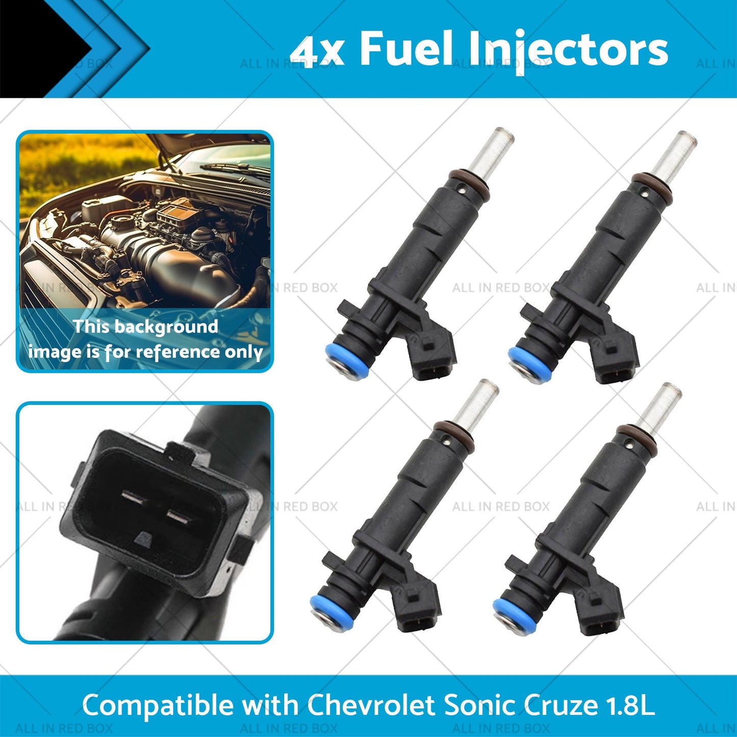 4x Fuel Injectors Suitable For Chevrolet Sonic / Cruze 1.8L 2011-2016 55570284 / 2173433-2