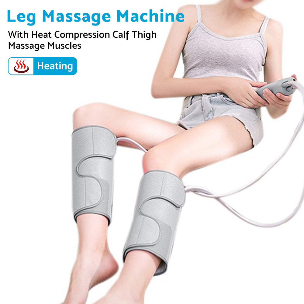 Leg and Foot Massager with Heat Compression Calf Thigh Muscle Relax Wraps-3
