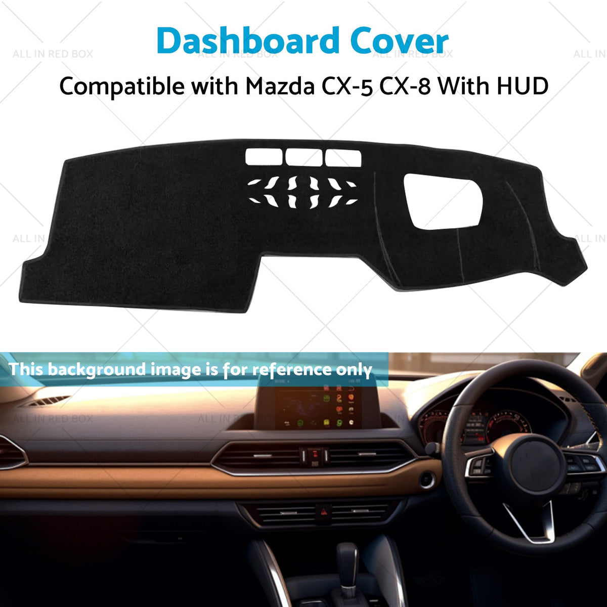 Dash Mat Dashmat Dashboard Cover Suitable For Mazda CX-5 CX-8 With HUD 2017-2022-3