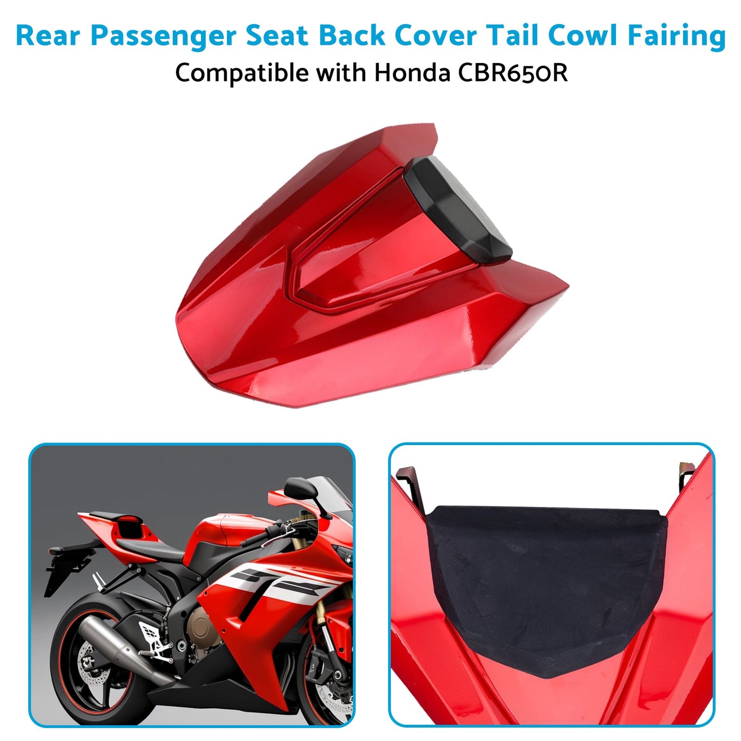 Seat Back Cover Tail Cowl Fairing Rear Passenger Suitablefor Honda CBR650R 19-20-1