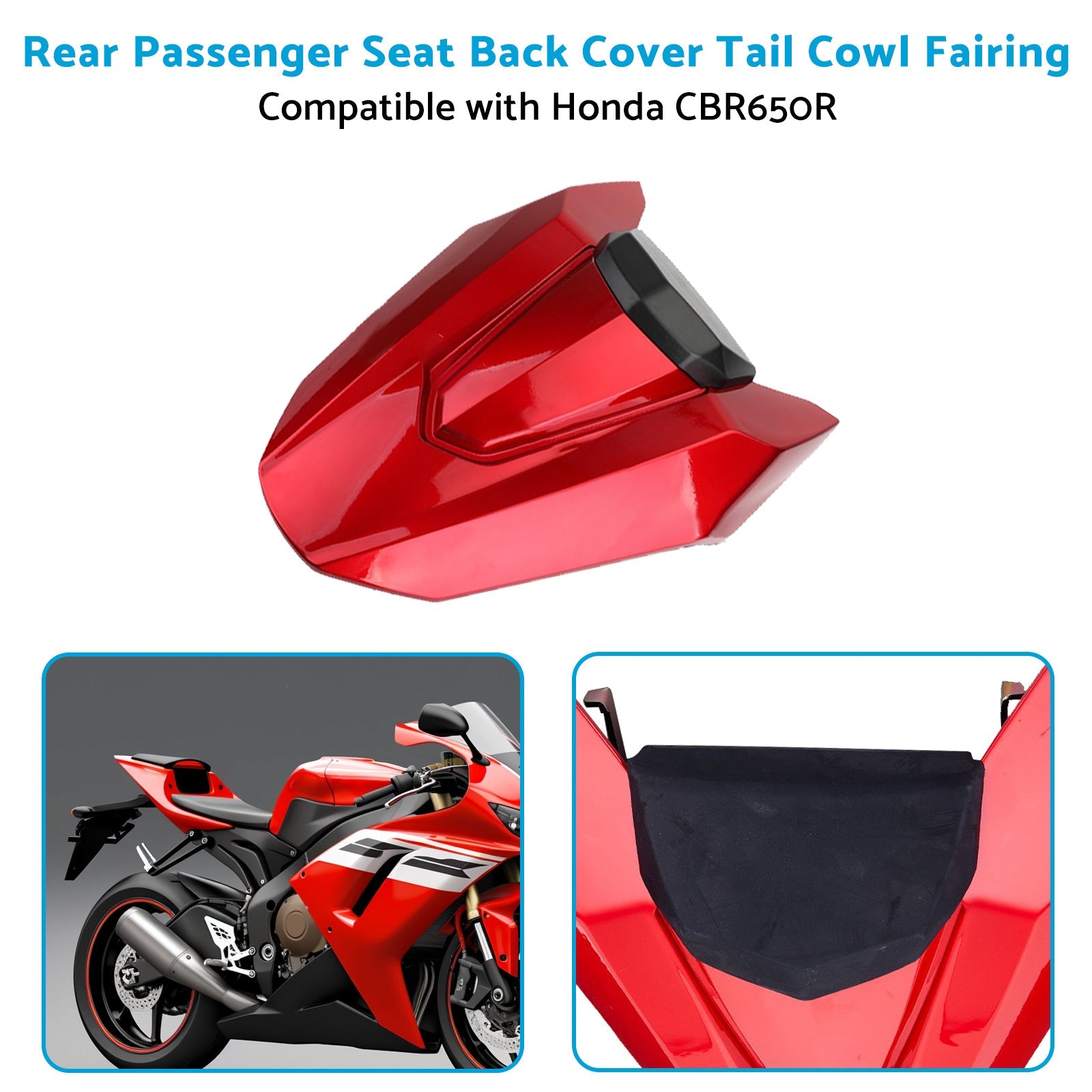 Seat Back Cover Tail Cowl Fairing Rear Passenger Suitablefor Honda CBR650R 19-20-1
