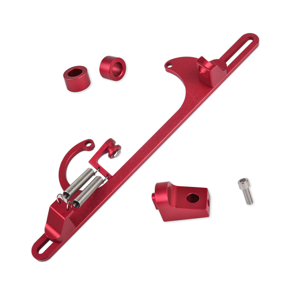 Throttle Cable Carb Bracket Carburetor Billet Aluminum Red Suitable For Carb 4150 / 4160-0