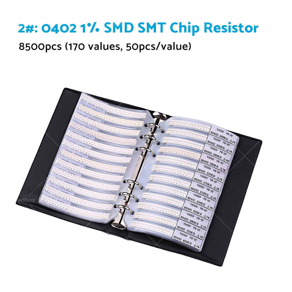 1x SMD/SMT Capacitor & Resistor Sample Book Kit 0201 0402 0603 0805 1206-3