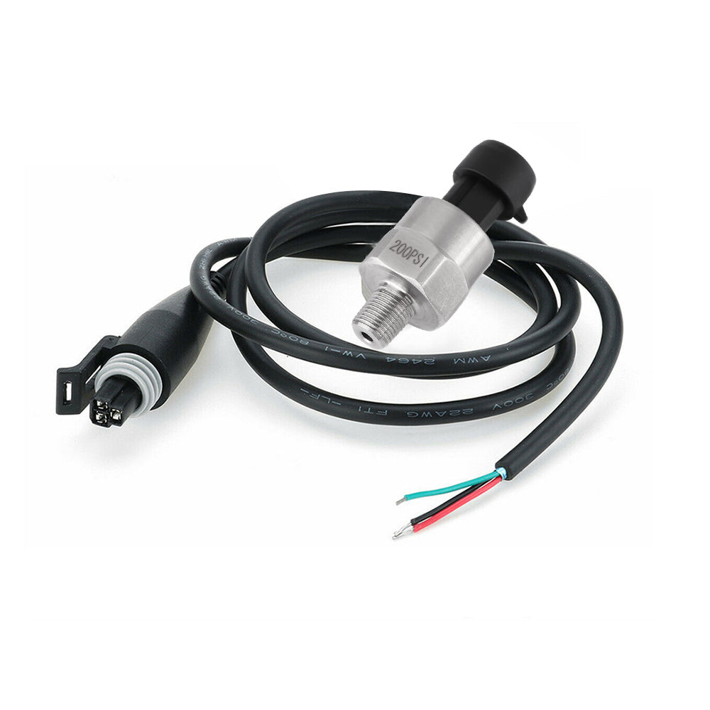200PSI 5V Pressure Transducer Sender Sensor Suitable For Air, Oil & Fuel – Stainless Steel, AU-0