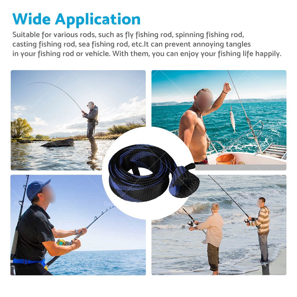 5Pcs 190cm Fishing Rod Cover Rod Sleeve Rod Sock Pole Glove Protector Tools - Frazy's Auto Parts