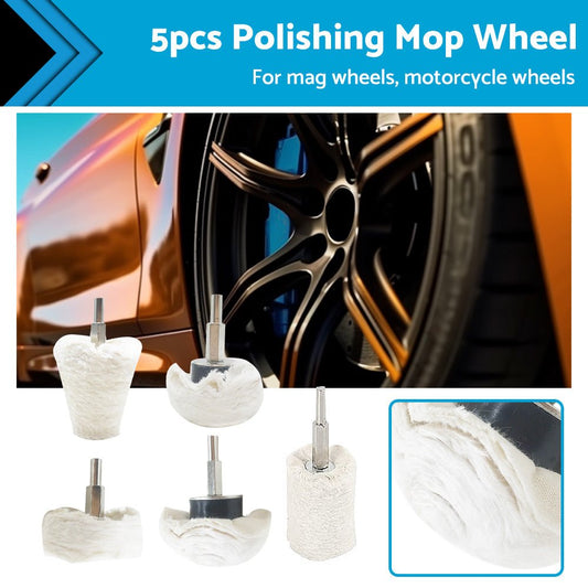 5PCS Polishing Buffing Pad Mop Wheel Drill Kit for Manifold Aluminum Stainless - Frazy's Auto Parts