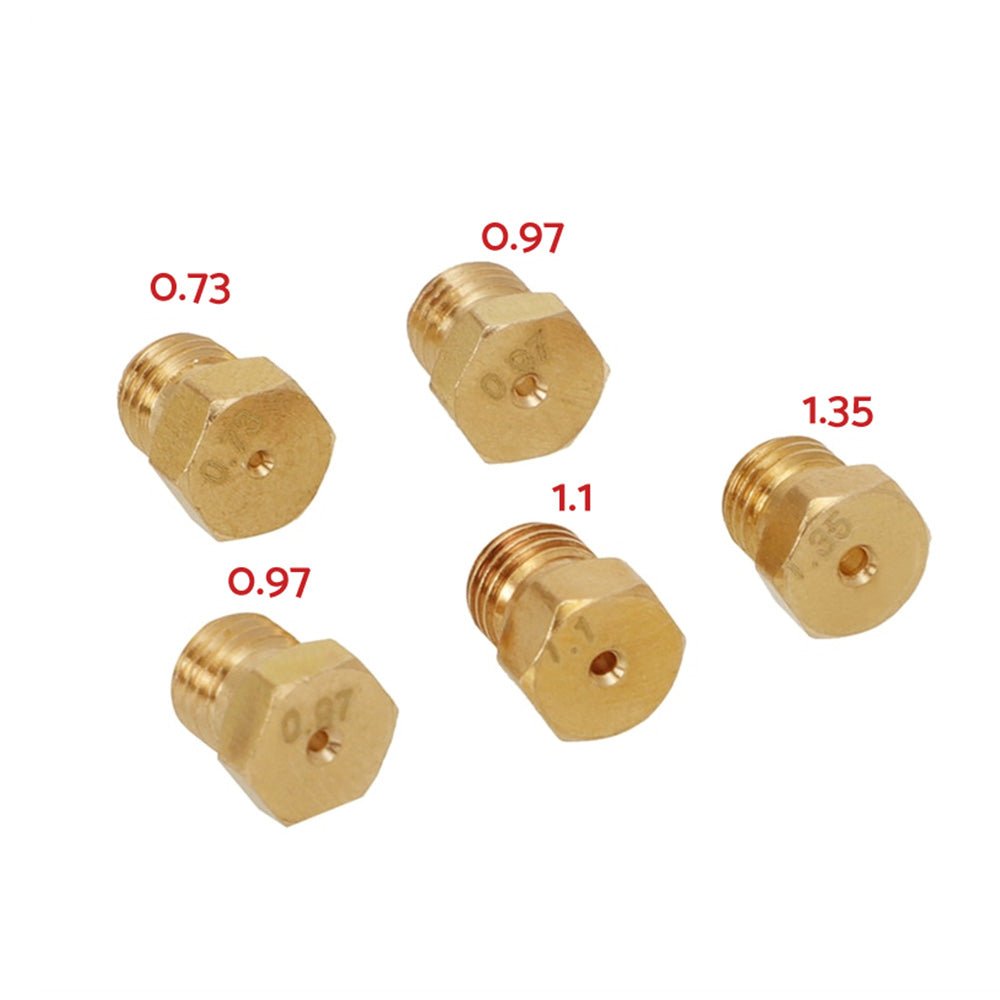 5x Burner Gas Jets & Nozzles Set Suitable For Natural Gas & LPG Hob Conversion - Frazy's Auto Parts