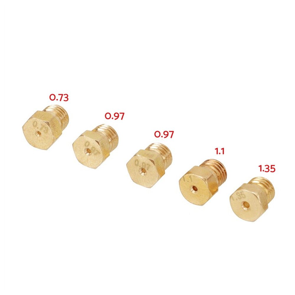 5x Burner Gas Jets & Nozzles Set Suitable For Natural Gas & LPG Hob Conversion - Frazy's Auto Parts