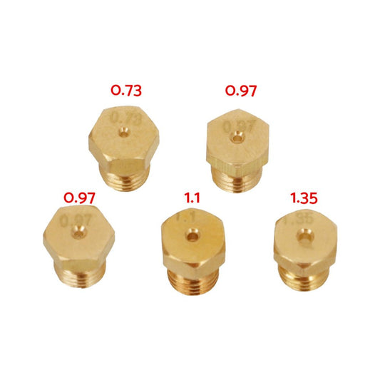 5x Burner Gas Jets & Nozzles Set Suitable For Natural Gas & LPG Hob Conversion - Frazy's Auto Parts