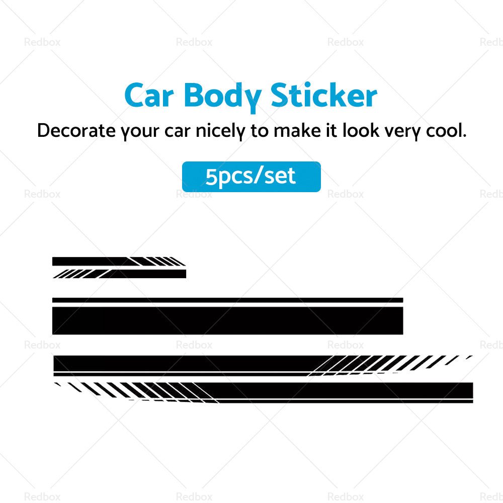 5x Car Side Body Sticker Vinyl Hood Roof Decals Racing Long Stripe Universal - Frazy's Auto Parts
