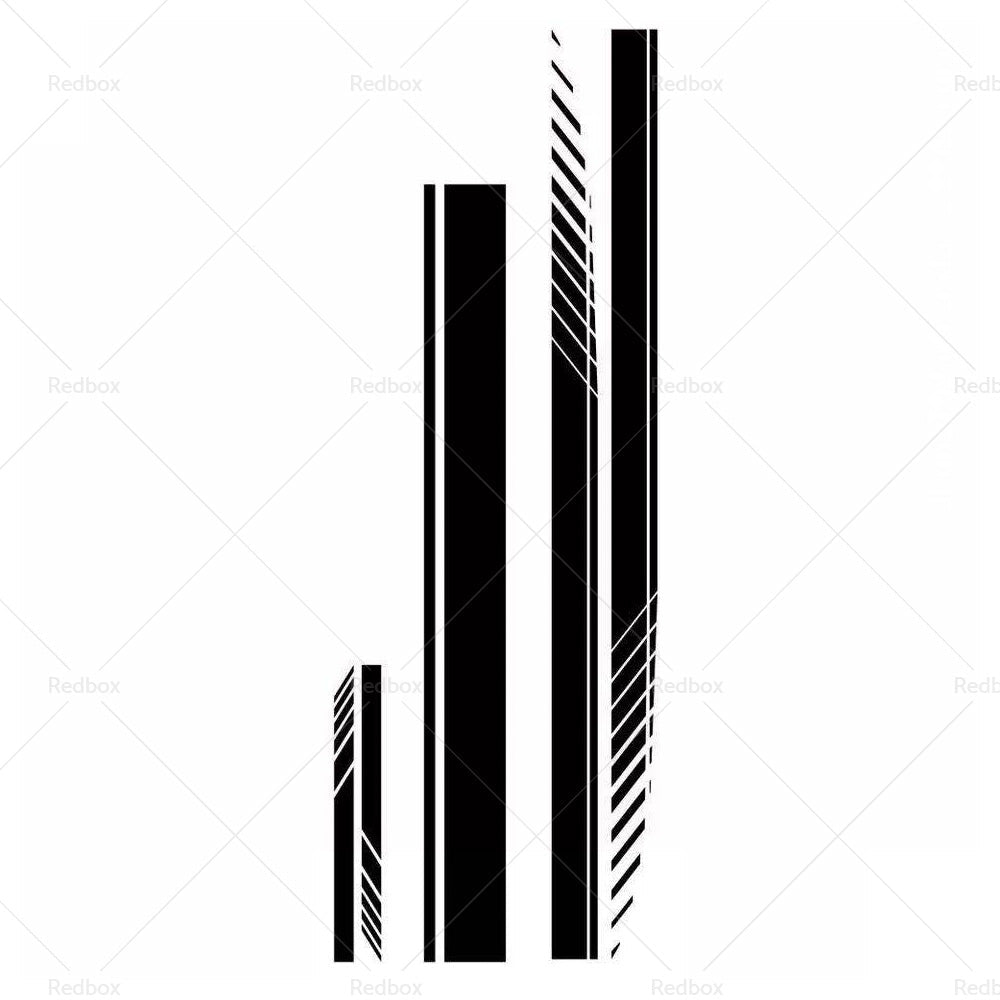 5x Car Side Body Sticker Vinyl Hood Roof Decals Racing Long Stripe Universal - Frazy's Auto Parts