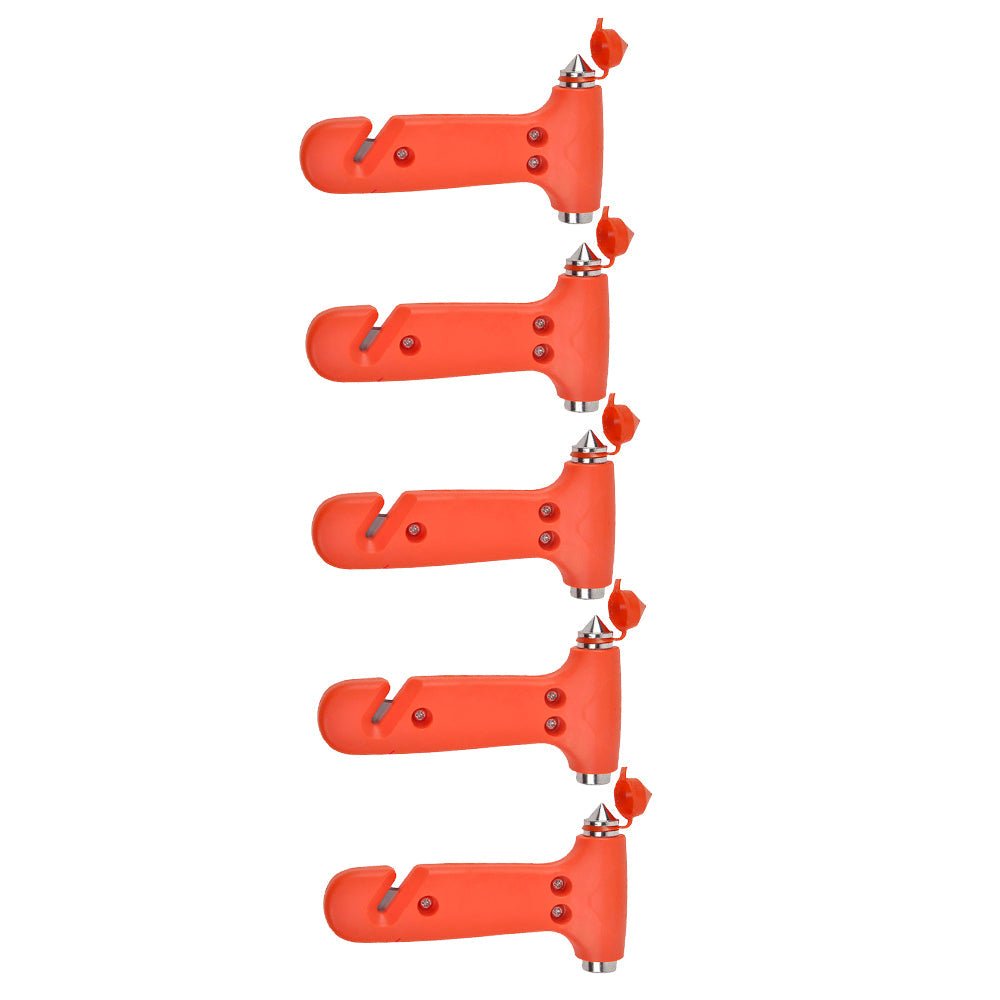 5x Emergency Safety Hammer & Window Breaker Tool Suitable For Car, Bus & Glass Cutting 2 - in - 1 - Frazy's Auto Parts